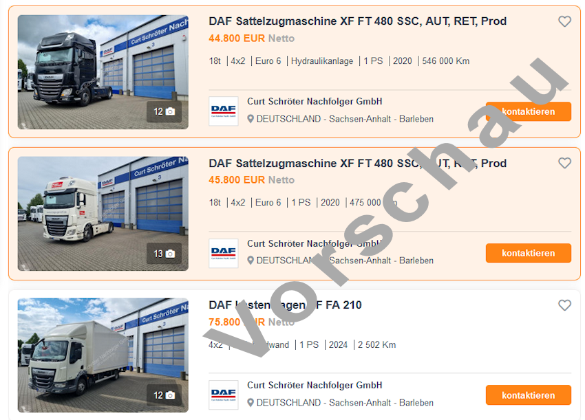 Gebrauchtwagen bei Europa-Lkw.de